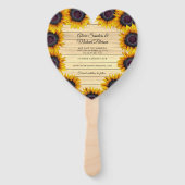 Rustikale, elegante Scheunenholz Hochzeit rett Dat Fächer (Rückseite)