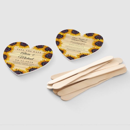 Rustikale, elegante Scheunenholz Hochzeit rett Dat Fächer (Non-assembled)