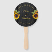 Rustikale, elegante Scheunenholz Hochzeit rett Dat Fächer (Vorderseite)