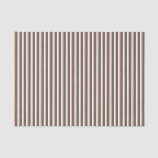 Rustikale elegante vertikale Streifen Rosa Braun G Seidenpapier (Vorderseite)