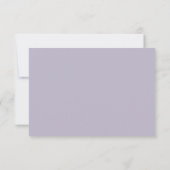 Rustikale elegante Wasserfarben Lilac Poppies RSVP Karte (Rückseite)