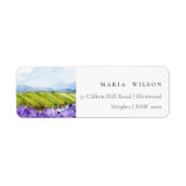 Rustikale elegante Watercolor Lavender Fields-Adre (Vorne)