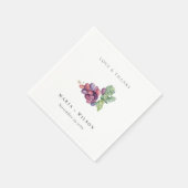 Rustikale, elegante Watercolor Traubenblätterhochz Serviette (Ecke)