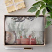 Rustikale Elegante: Weihnachtsbaumfarm & Chickens Seidenpapier (Geschenk)