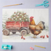 Rustikale Elegante: Weihnachtsbaumfarm & Chickens Seidenpapier (Basteln)