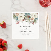 Rustikale, elegante Weihnachtsfeier Serviette (Beispiel)