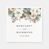 Rustikale, elegante Weihnachtsfeier Serviette (Vorderseite)