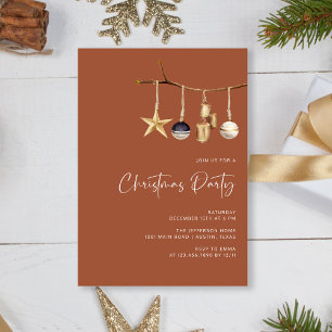 Rustikale Elegante Weihnachtsvorlage für die Party Einladung
