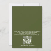 Rustikale Elegante Wiesen-Blumen QR-Code-Hochzeit Einladung (Rückseite)