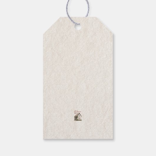 Rustikale Elegante Wildblumen Script Wedding Geschenkanhänger (Rückseite)