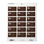 Rustikale, elegante Winterhochzeit | Stallholz Adressaufkleber (Vorne)