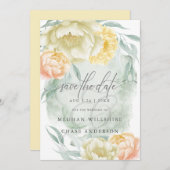 Rustikale elegante Zitronengelb- und Elfenbeinfarb Einladung (Vorne/Hinten)