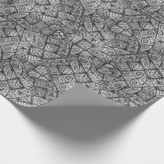 Rustikale Eleganz Abstrakte Komposition Geschenkpapier (Ecke)