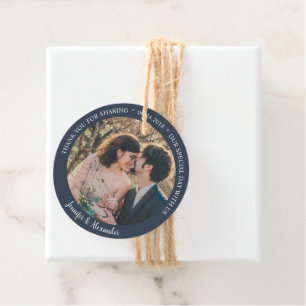 Rustikale Eleganz danke Foto Country Hochzeit Geschenkanhänger