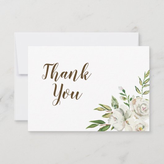 Rustikale Eleganz Danke Karte (Vorderseite)