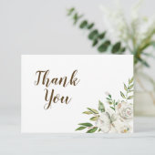 Rustikale Eleganz Danke Karte (Stehend Vorderseite)