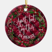 Rustikale Eleganz: Festliches Weihnachtsfest Karie Keramik Ornament (Vorne)