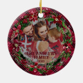 Rustikale Eleganz: Festliches Weihnachtsfest Karie Keramik Ornament (Hinten)