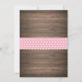 Rustikale Elephant Baby Dusche Einladung Rosa (Rückseite)