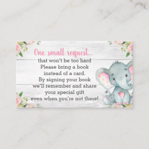 Rustikale Elephant Baby Showkarte Begleitkarte