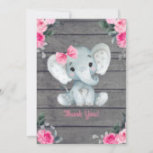 Rustikale Elephant Drive Baby Dusche Einladung pin (Rückseite)
