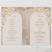 Rustikale Elfenbein-Wildblumen Boho Boho-Boarch-ge (Rückseite)