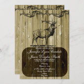 Rustikale Elk Wildlife Hunting Wedding Einladungen (Vorne/Hinten)