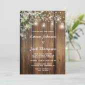 Rustikale Elopement Einladung Grüne (Stehend Vorderseite)