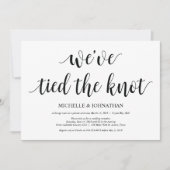 Rustikale Elopement Empfang Einladungskarte Einladung (Vorderseite)