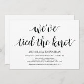 Rustikale Elopement Empfang Einladungskarte Einladung (Vorne/Hinten)