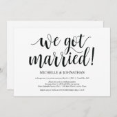 Rustikale Elopement Empfang Einladungskarte Einladung (Vorne/Hinten)