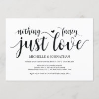 Rustikale Elopement Empfang Einladungskarte