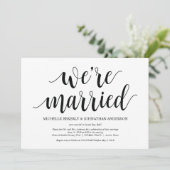 Rustikale Elopement Empfang Einladungskarte Einladung (Stehend Vorderseite)