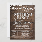 Rustikale Elopement Hochzeit Einladung (Vorderseite)