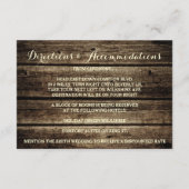 Rustikale Empfang-Karte für Holzkiefern Wintergart Begleitkarte (Rückseite)