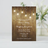 Rustikale Empfang-Karte RSVP Karte (Stehend Vorderseite)