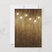 Rustikale Empfang-Karte RSVP Karte (Rückseite)