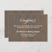 Rustikale Empfang-Karte/ Umschließungskarte Begleitkarte (Vorne/Hinten)