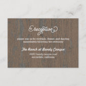 Rustikale Empfang-Karte/ Umschließungskarte Begleitkarte (Vorderseite)