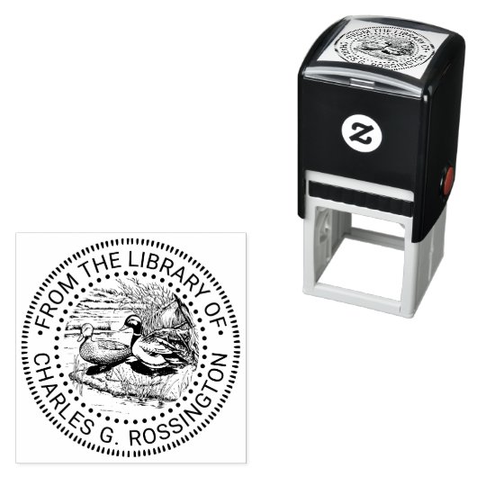 Rustikale Enten an der Wasserkante Buchname Permastempel (Beispiel)