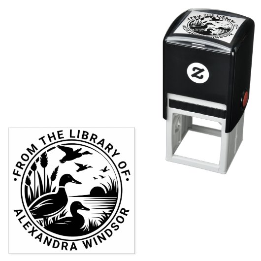 Rustikale Enten in der Bibliothek Reeds Buchname Permastempel (Beispiel)