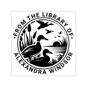 Rustikale Enten in der Bibliothek Reeds Buchname Permastempel