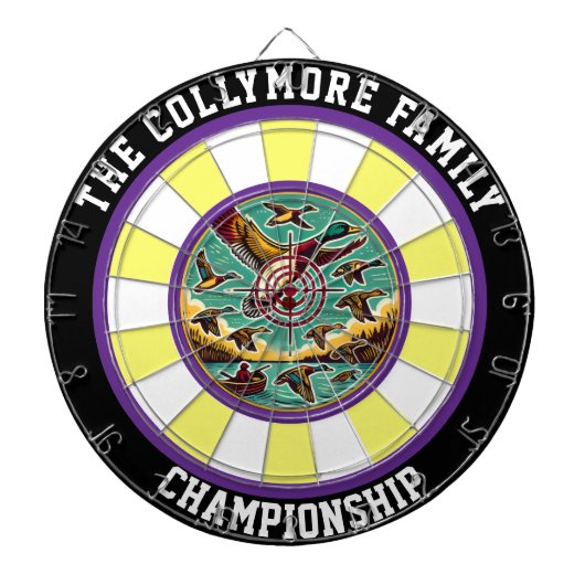 Rustikale Enten in Sky Design Dartscheibe (vorne)