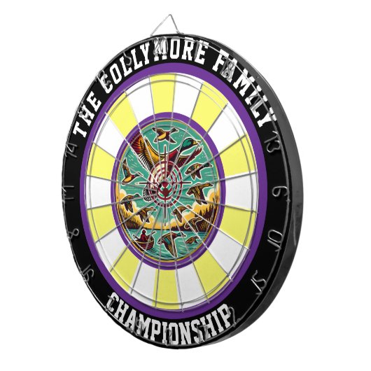 Rustikale Enten in Sky Design Dartscheibe (Vorderseite rechts)