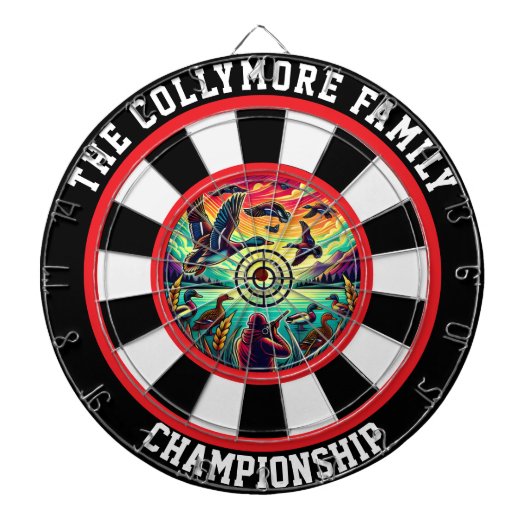 Rustikale Enten Jagd Wand Kunst Dartscheibe (vorne)