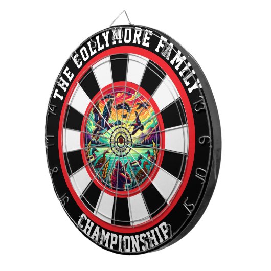 Rustikale Enten Jagd Wand Kunst Dartscheibe (Vorderseite rechts)