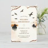 Rustikale Enten jagen Geburtstag Einladung (Stehend Vorderseite)