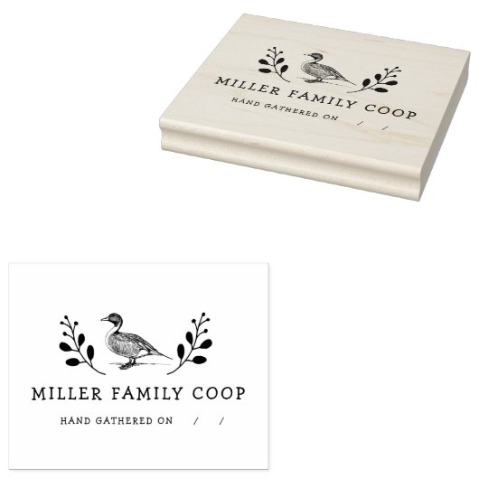 Rustikale Enteneier Briefmarke Gummistempel (Stempel)