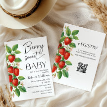 Rustikale Erdbeeren-Strawberry Süße Baby-Party