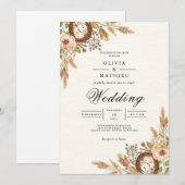 Rustikale Erdblutarsenhochzeit Einladung (Vorne/Hinten)